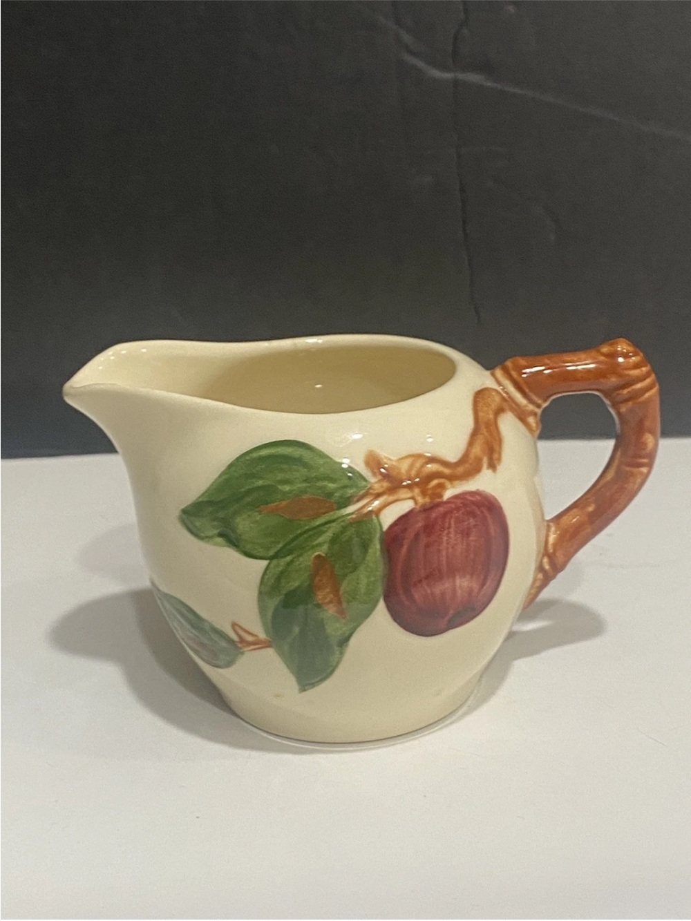 Early Franciscan Ware Apple Creamer Pitcher Made In California Backstamp USA